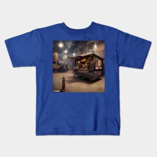 Steampunk Tokyo Ramen Cart Kids T-Shirt